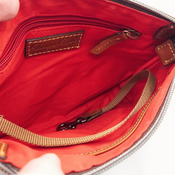 Dooney & Bourke Women’s Shoulder Bag Navy Nylon Leather Trim Crossbody Small - Picture 9 of 11